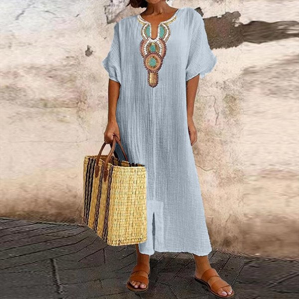 Adah - Baumwollleinenkleid für Frauen