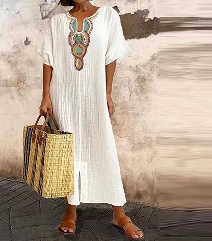 Adah - Baumwollleinenkleid für Frauen