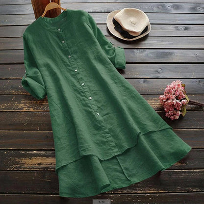 Gabbi – Übergroßes Sommerkleid aus Baumwollleinen