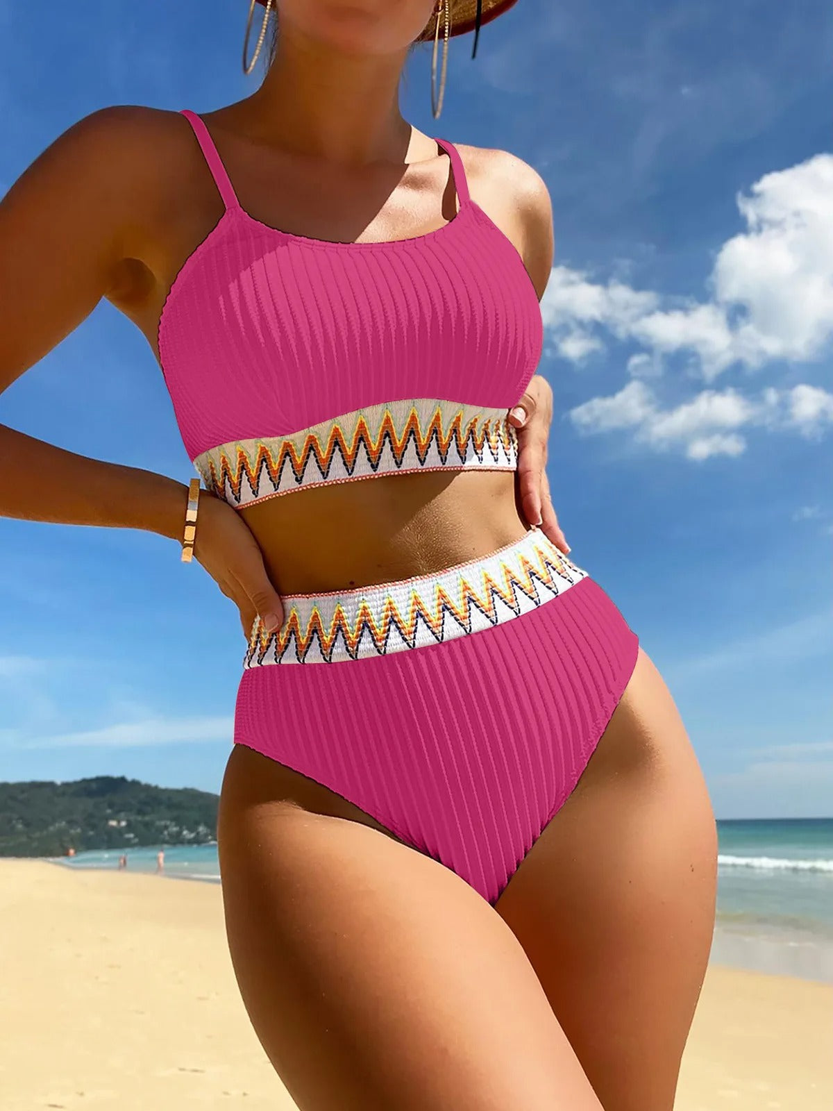 Nancy - Bikini-Badeanzug mit hoher Taille