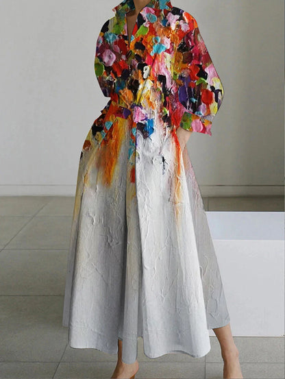 Abish - Vintage Baumwoll-Leinen-Kleid